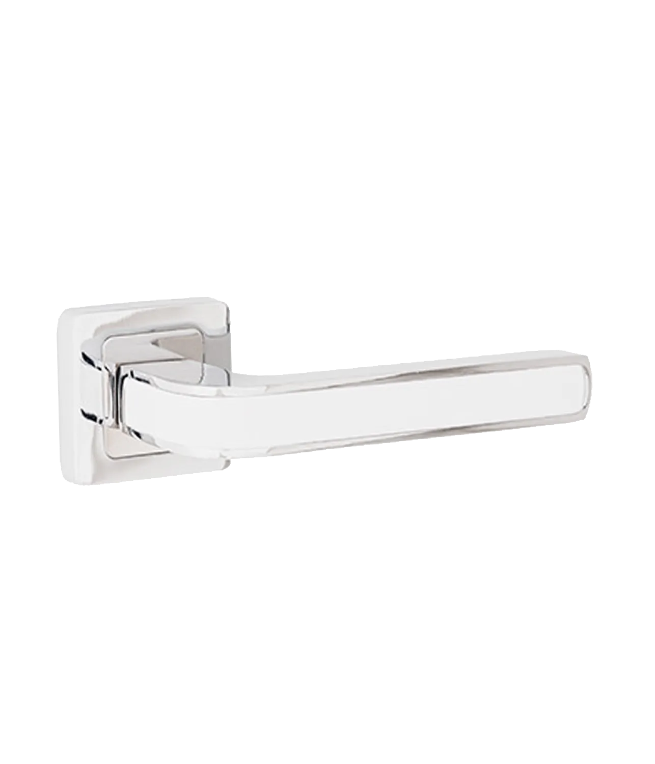 Ручка дверная Code Deco на квадратном основании H-22106-A-CR/W хром/белый TD185238